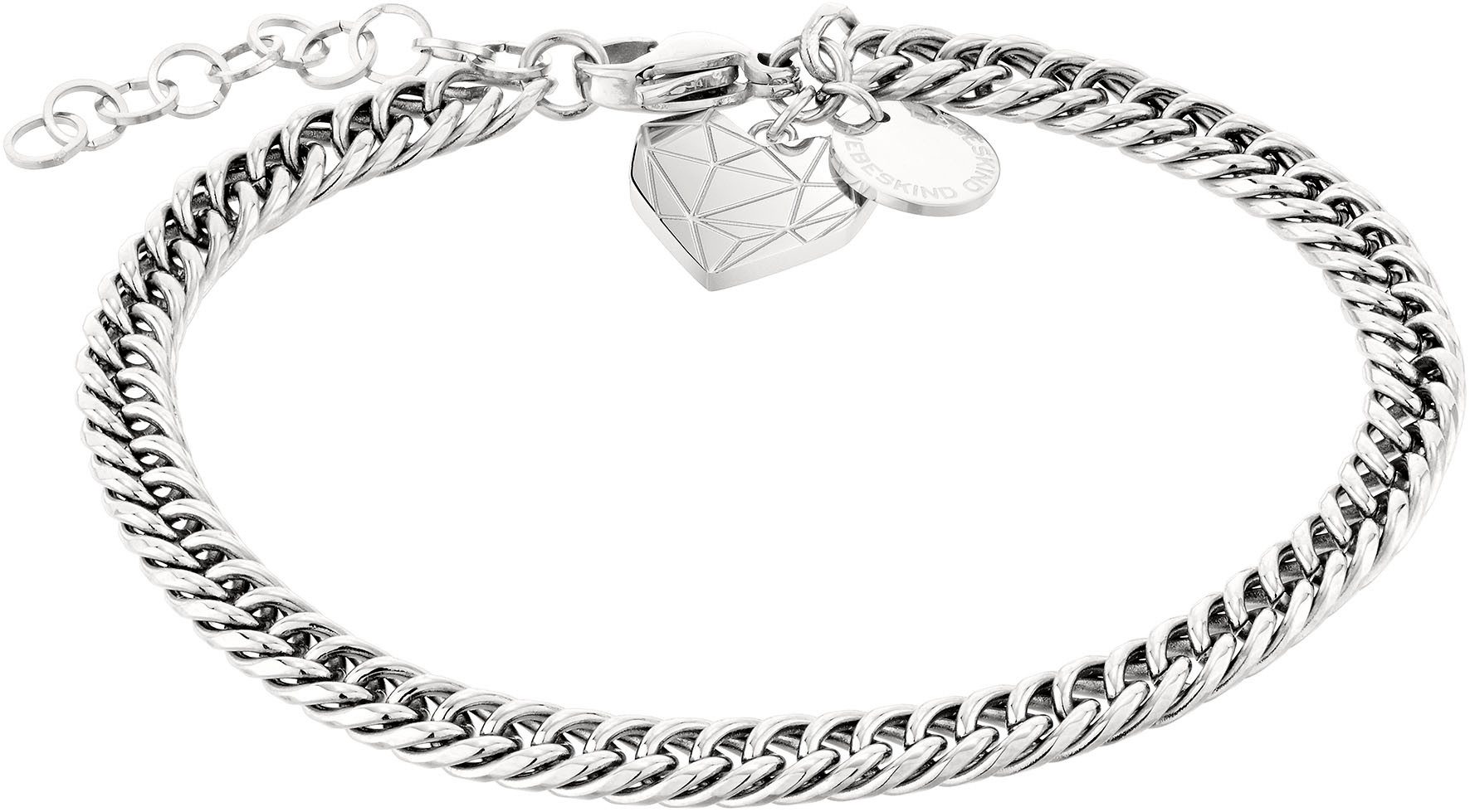 Armband Schmuck Geschenk Edelstahl Armkette Herz, LJ-0854-B-21