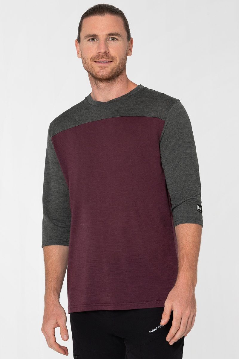 SUPER.NATURAL T-Shirt Merino T-Shirt CONTRAST 3/4 günstig online kaufen