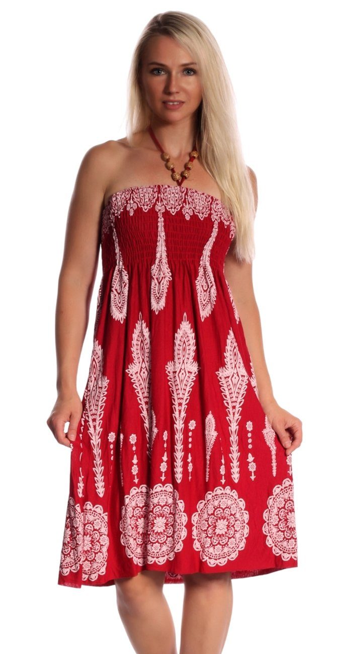 Charis Moda Neckholderkleid "Valeria" Sommerkleid im mediterranen Druckdesign