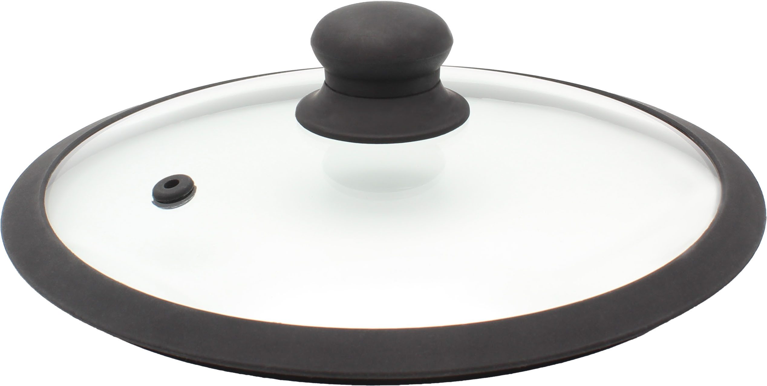 Krüger Deckel Glasdeckel Saphir mit Soft-Touch-Knopf, (1-tlg), hitzebeständig bis 160°C und spülmaschinengeeignet