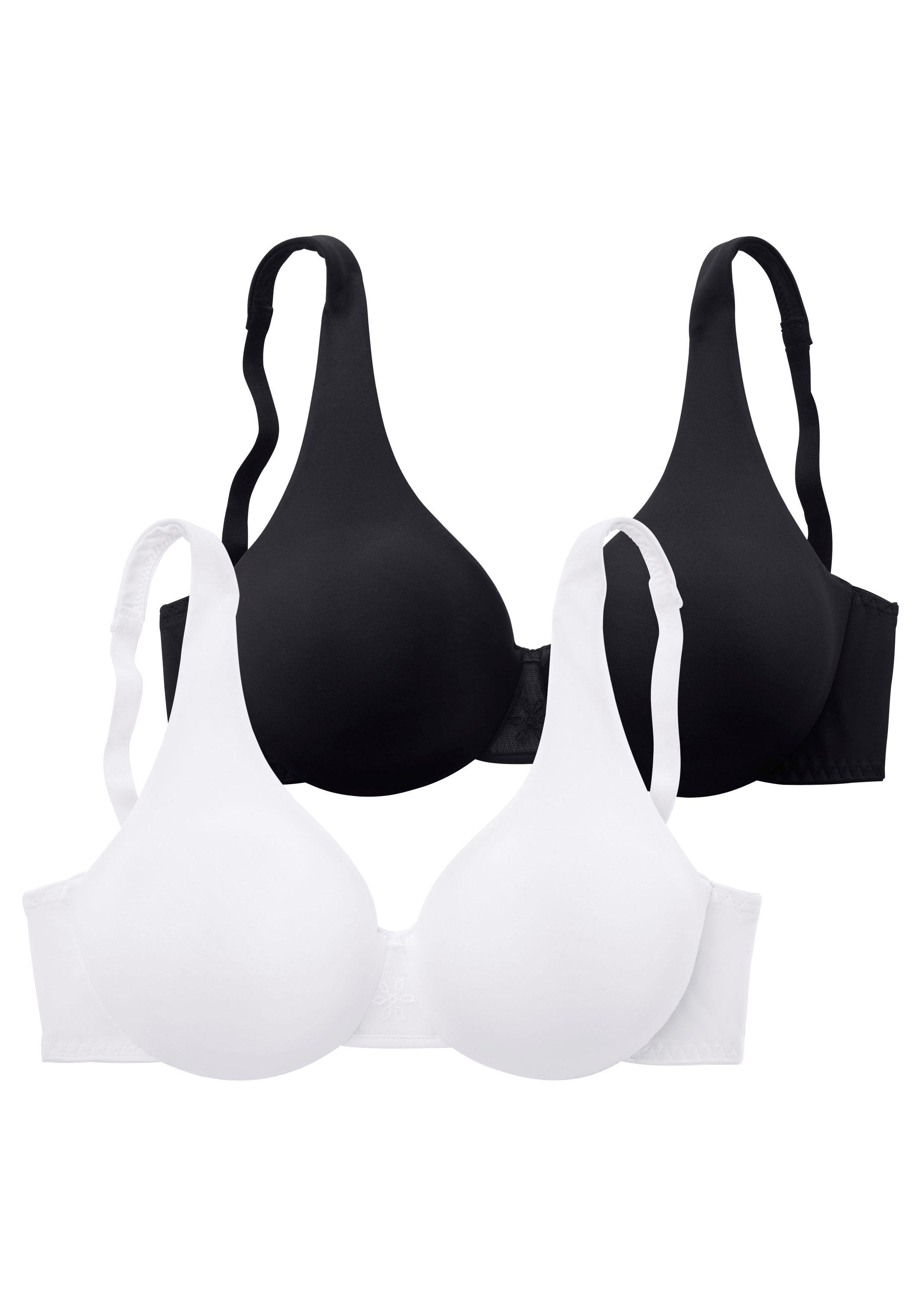 Nuance by Lascana T-Shirt-BH, BH mit Bügel im High-Apex-Design (Packung, 2 Stück) mit nahtlosen Cups, große Größen – Bild 2 von 5