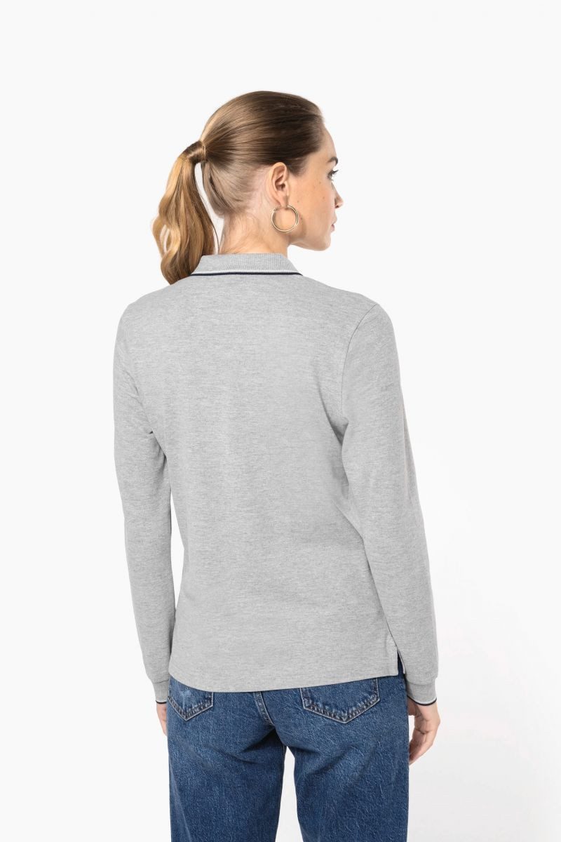 Kariban Langarm-Poloshirt Langarm-Polohemd aus Piqué für Damen günstig online kaufen