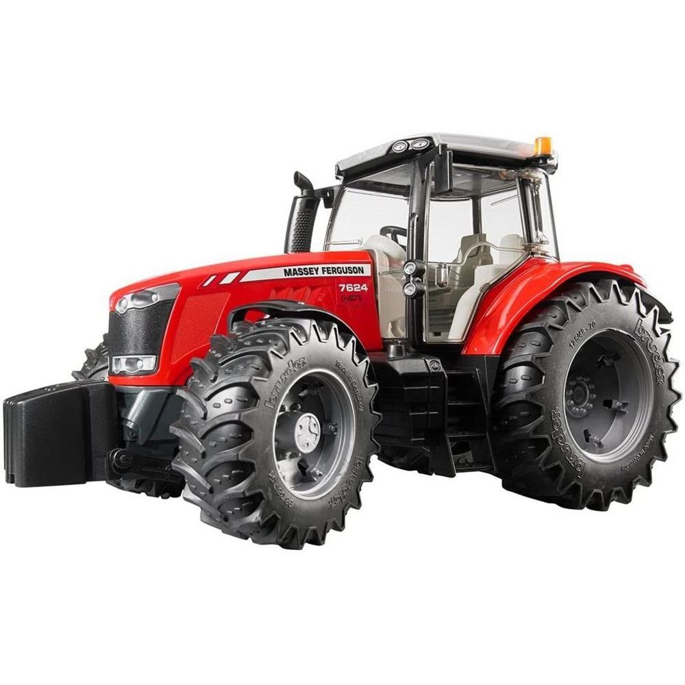 Bruder® Spielzeug-Traktor 03046 - Traktor Massey Ferguson 7624, Maßstab 1:16, Rot, für Kinder ab 3 Jahren