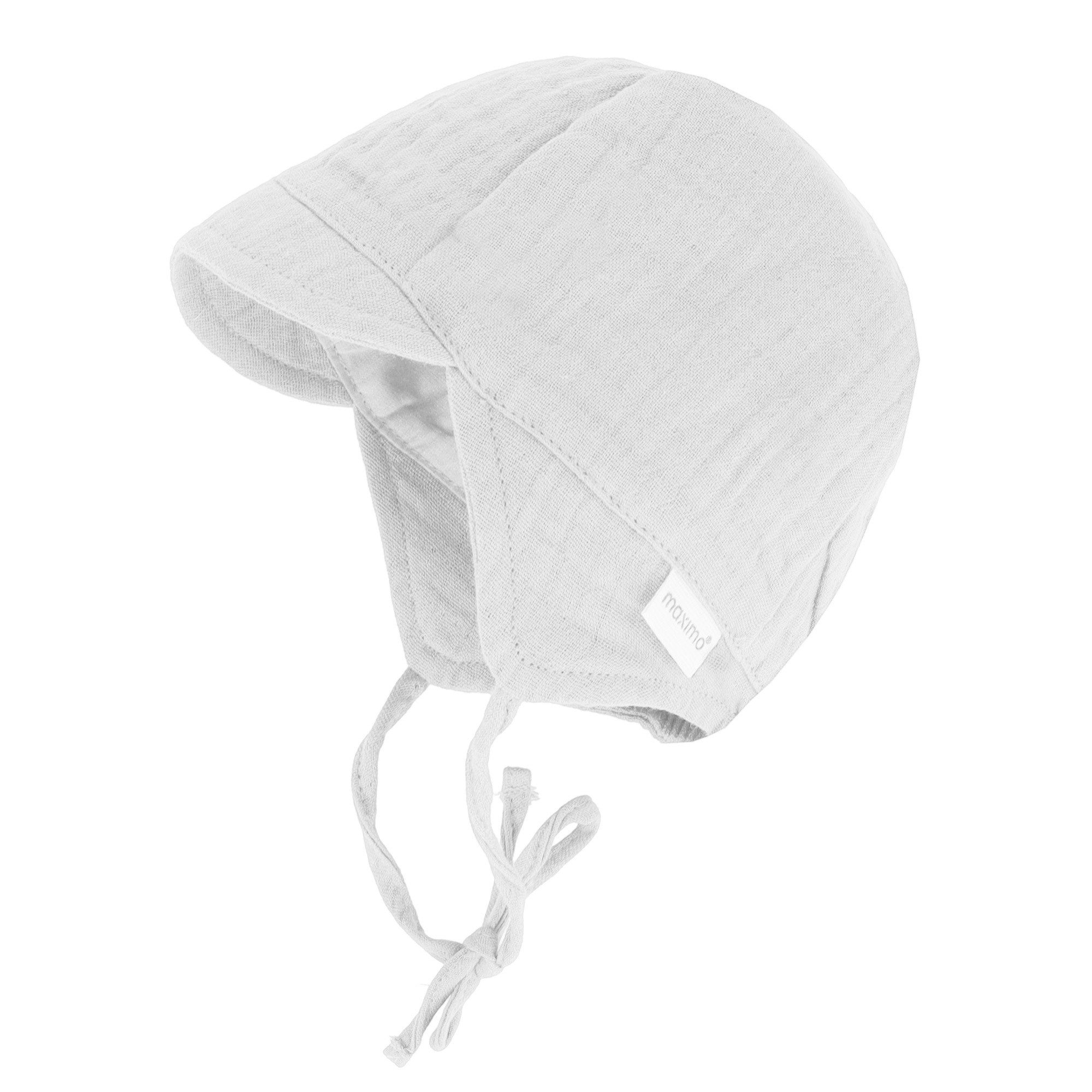 MAXIMO Schirmmütze GOTS BABY-Schildmütze Musselin, Band, Futter, UV (1-St) Musselin