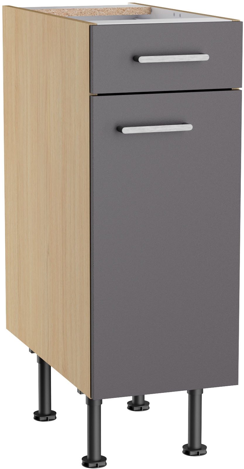 KOCHSTATION Unterschrank KS-Lucy Breite 30 cm, höhenverstellbare Füße, Soft-Close
