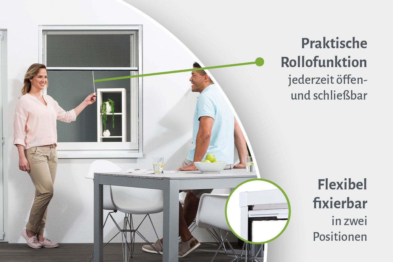 empasa Insektenschutz-Fensterrahmen "SMART", Fliegengitter Rollo Insektenschutzrollo Fenster Alurahmen