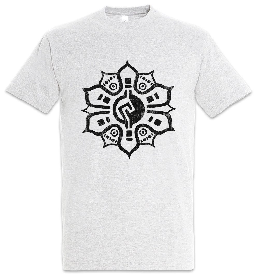 Urban Backwoods Print-Shirt Aztec Flower I Herren T-Shirt Aztecs Azteken Inka Maya Mayans Mayas (1-tlg) Tattoo Atzteken Empire