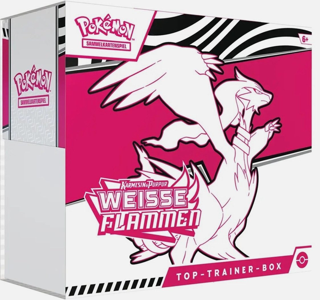 POKÉMON Sammelkarte Pokemon Top Trainer Box Weisse Flammen 10.5 TTB Deutsch (DE)