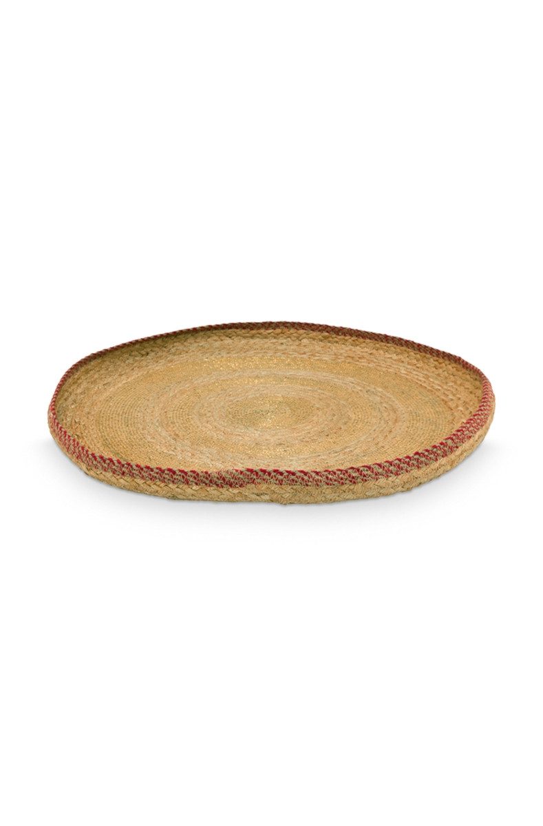 Dekoobjekt Winter Wonderland Jute Tablett Gold 55 cm