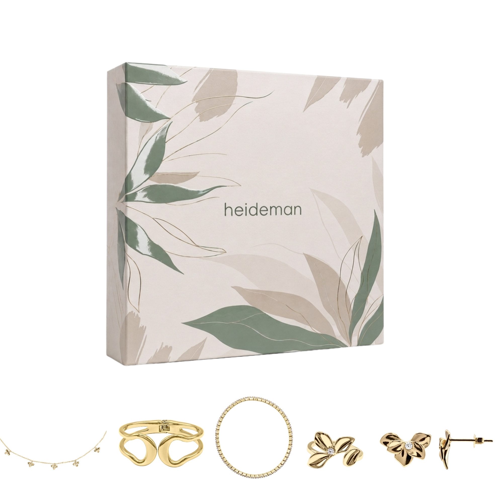 Heideman Schmuck-Adventskalender Summerbox Monaco silberfarben, Schmuckset mehrteilig Schmuck für Frauen - 5 Schmuckstücke