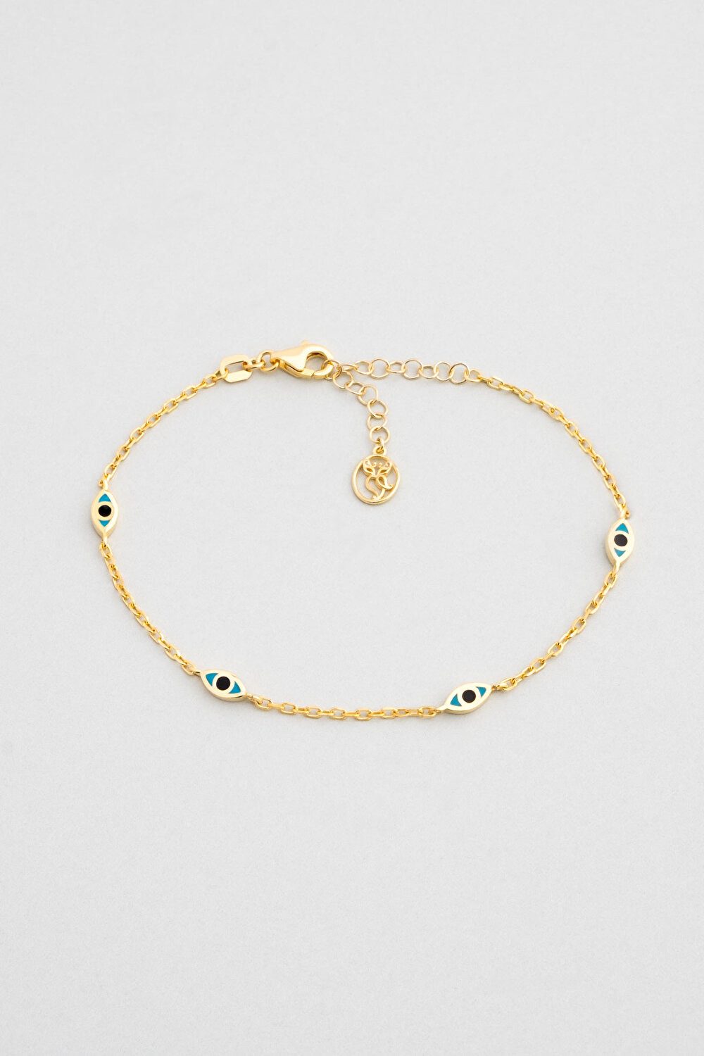 So CHIC... Armbandage Nazar Charm 18K vergoldetes Silberarmband