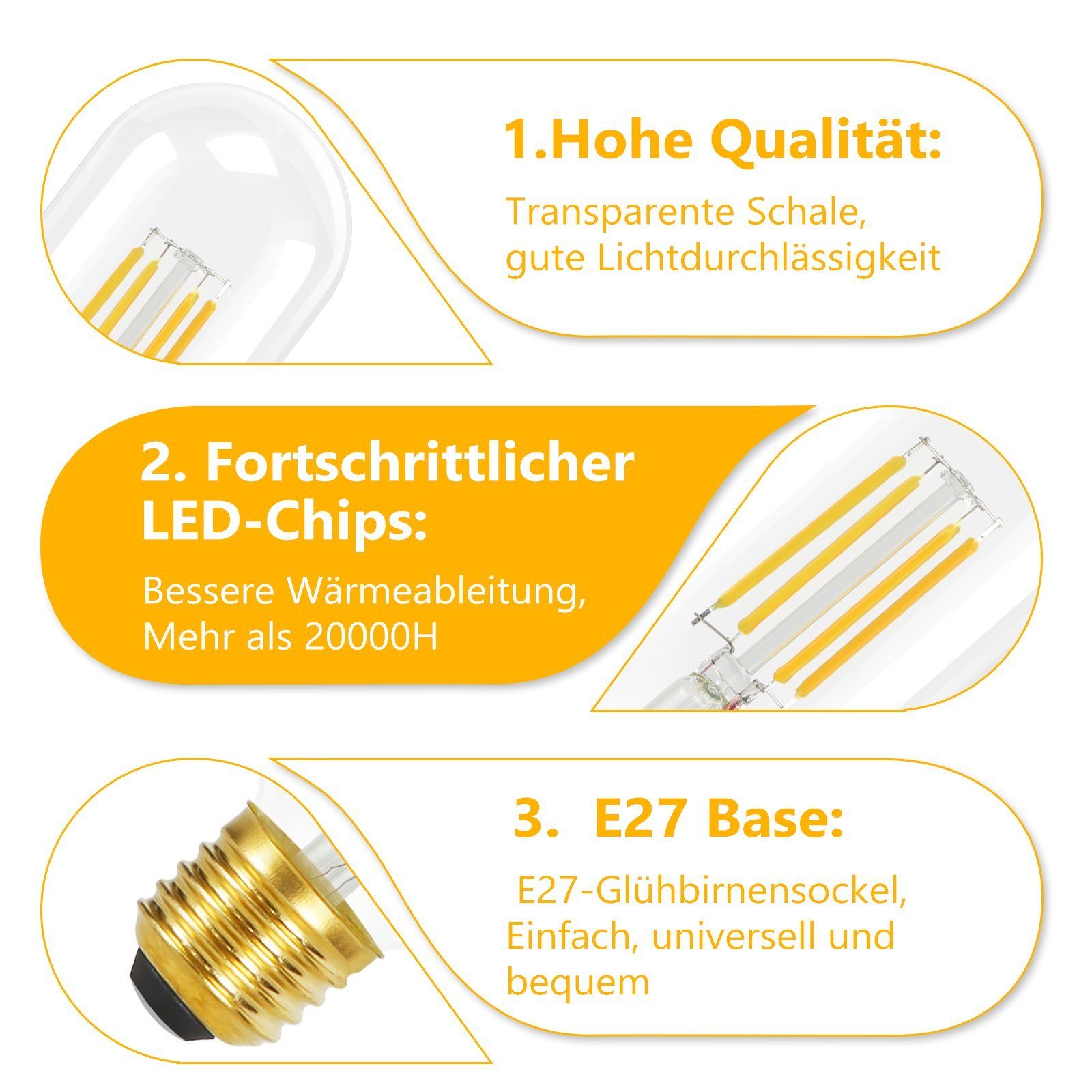ZMH LED-Leuchtmittel LED Glühbirnen Vintage Lampe günstig online kaufen