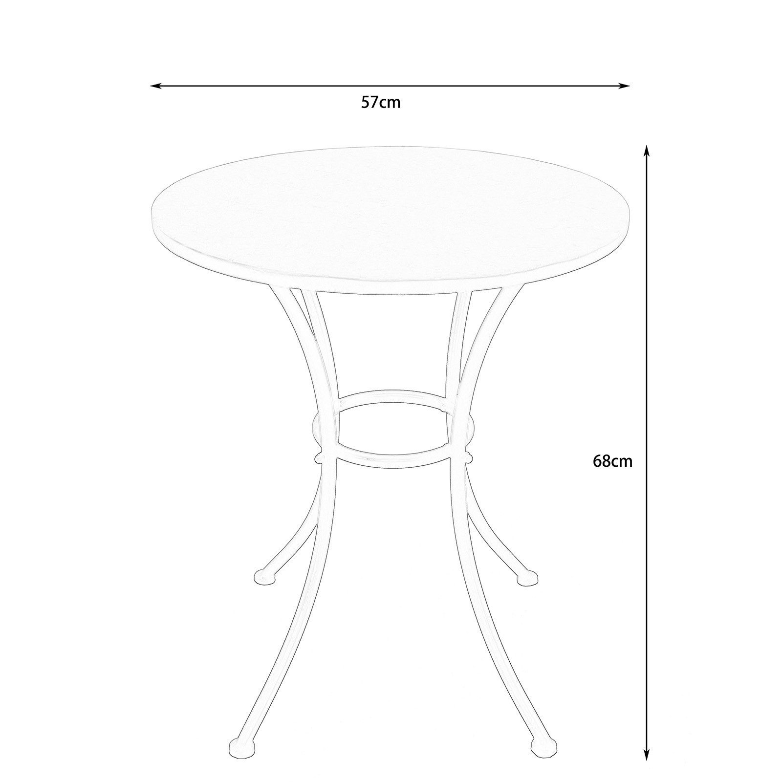 HTI-Living Gartentisch Gartentisch Marocco Blau (Stück, 1-St., 1 Gartentisc günstig online kaufen