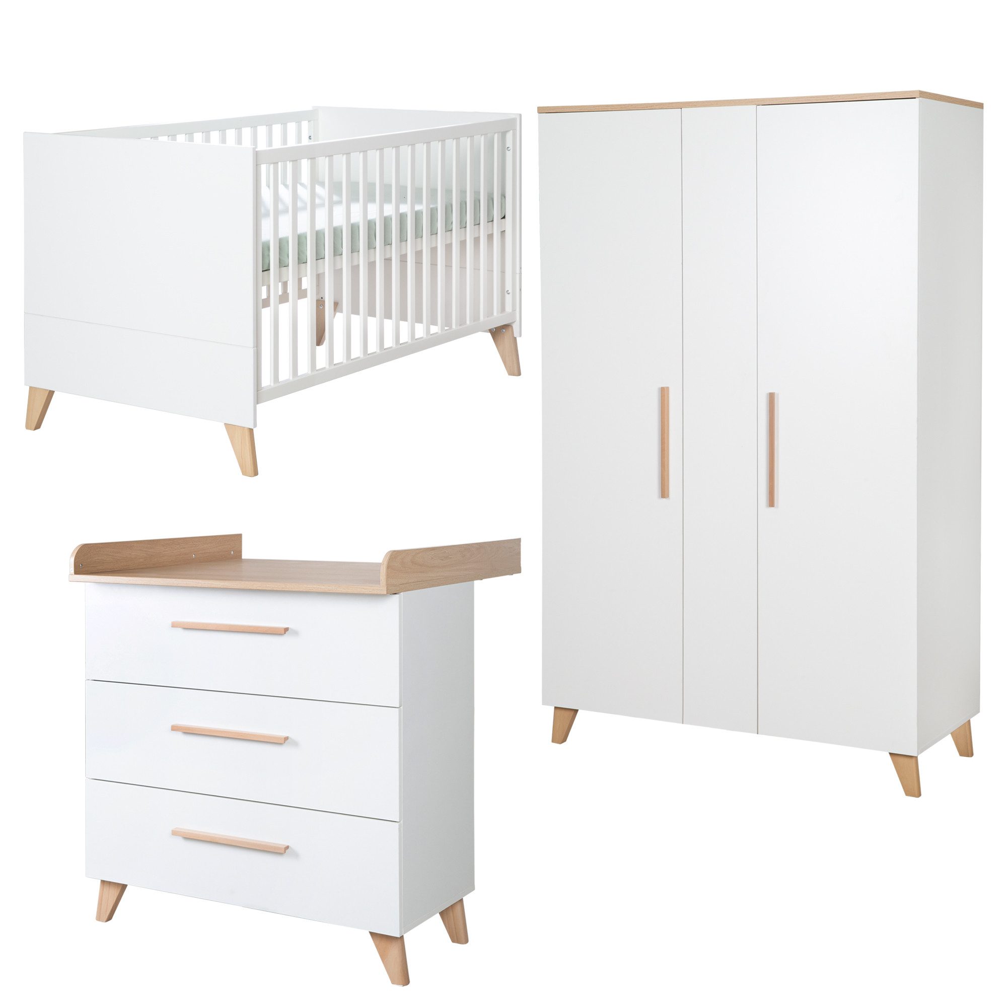 roba® Babyzimmer-Komplettset Leon 3-teilig - praktisches & modernes Design, günstig online kaufen