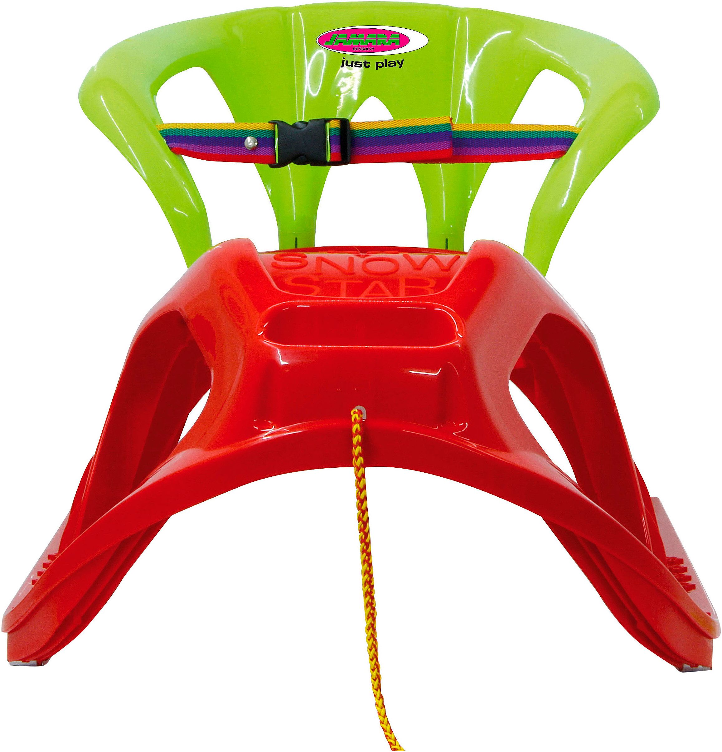 Jamara Schlitten Snow Play Schlitten Snow-Star 90 cm, mit Rückenlehne, Made in Europe