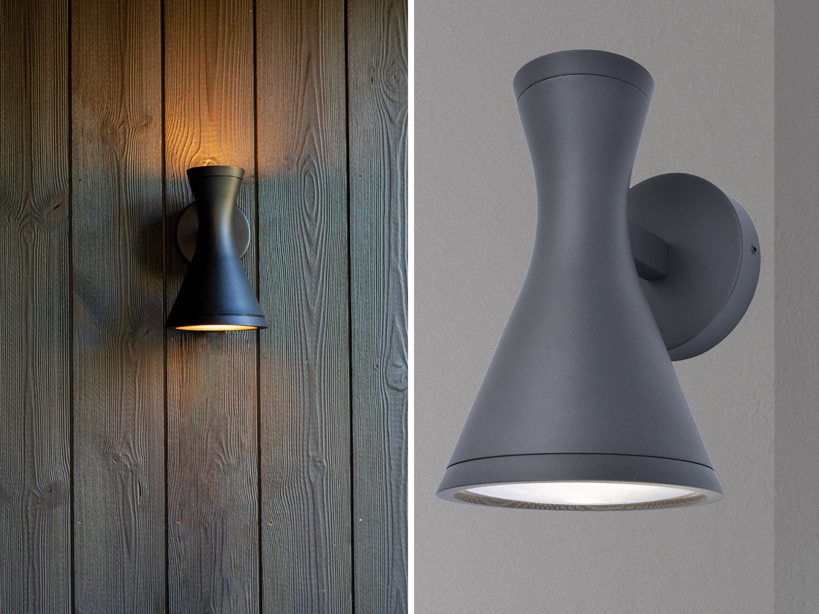 LUTEC Außen-Wandleuchte, LED wechselbar, Warmweiß, moderne günstig online kaufen