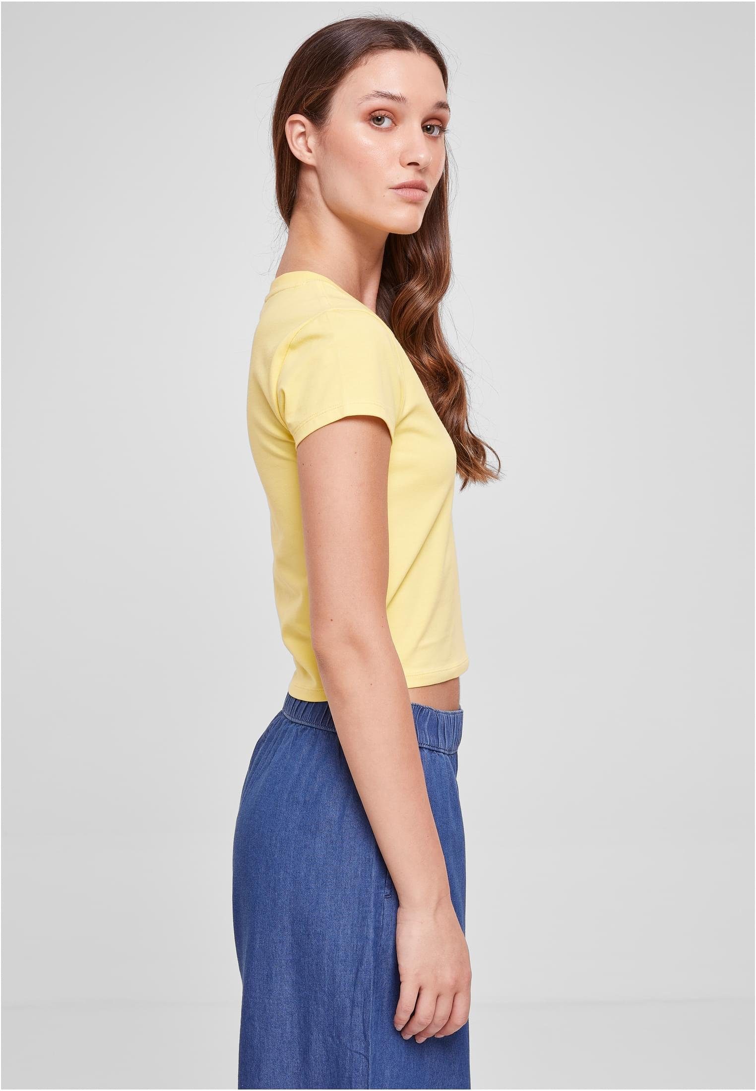 Tee Jersey Cropped (1-tlg) CLASSICS Stretch vintagesun Ladies Damen URBAN T-Shirt