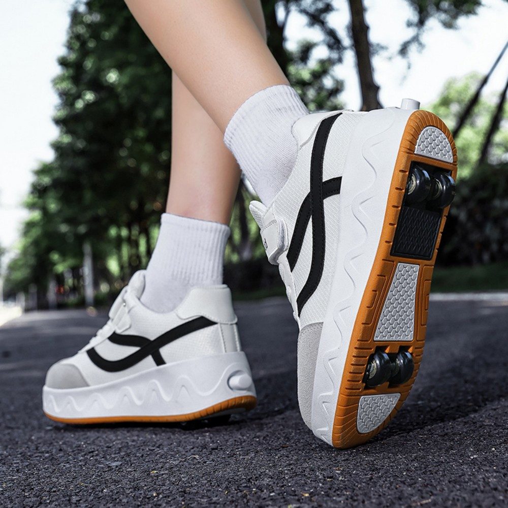 HUSK'SWARE Rollschuhe, (rutschhemmende Sportschuhe Freizeitschuhe, Kinder Rollschuhe Sneaker Mädchen Jungen), 2 in 1 Freizeitschuhe mit einziehbaren Rollen Sportschuhe