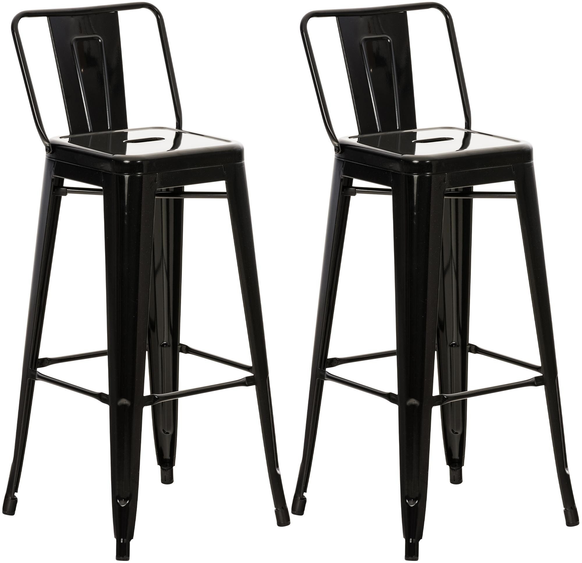 CLP Barhocker Mason (2er Set, 2 St., 2er), aus Metall mit Fußstütze