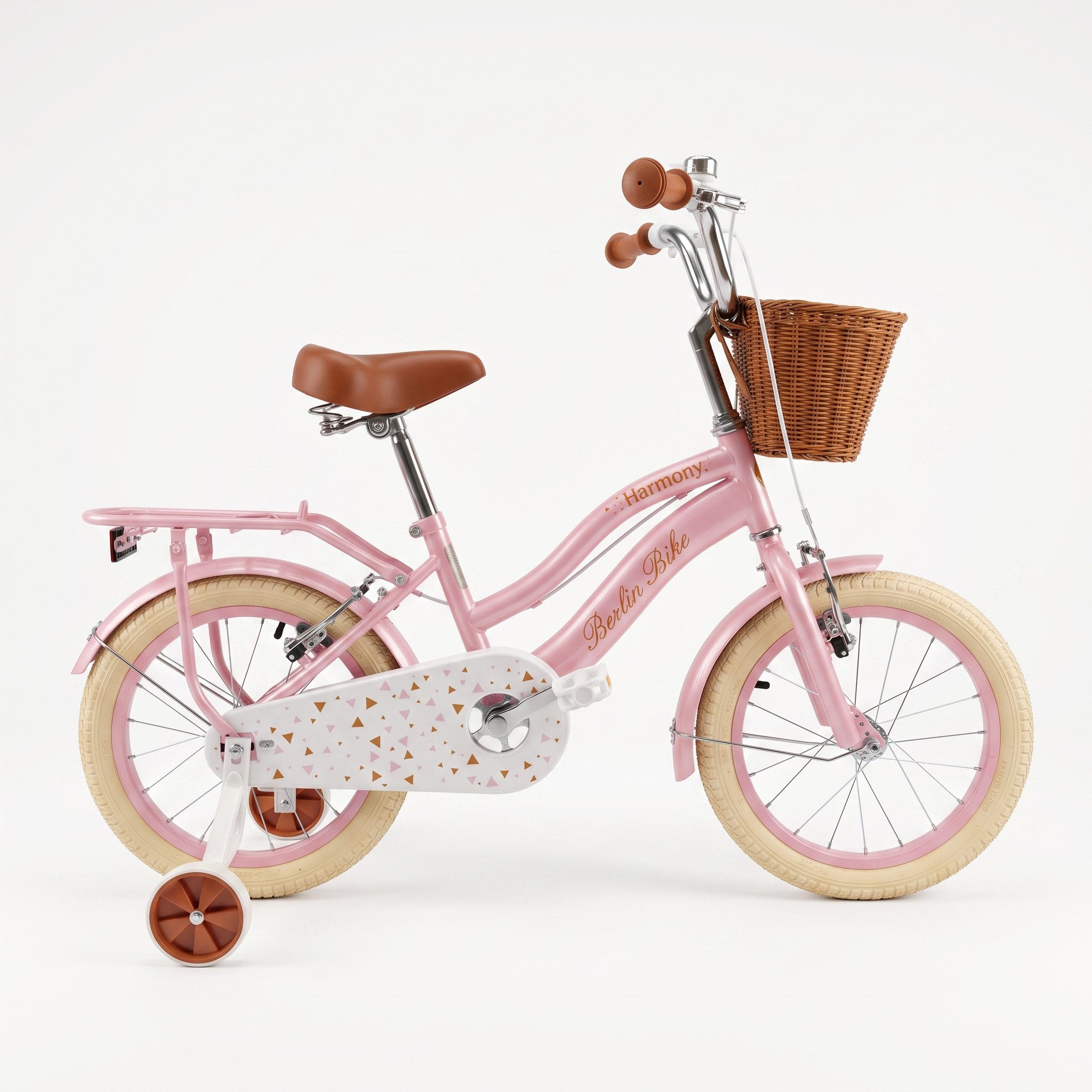 BERLIN BIKE Kinderfahrrad Harmony 16 Zoll für Jungen und Mädchen mit Stützräder, 1 Gang, 1 Gang, Spielerisch Balance und Motorik fördern