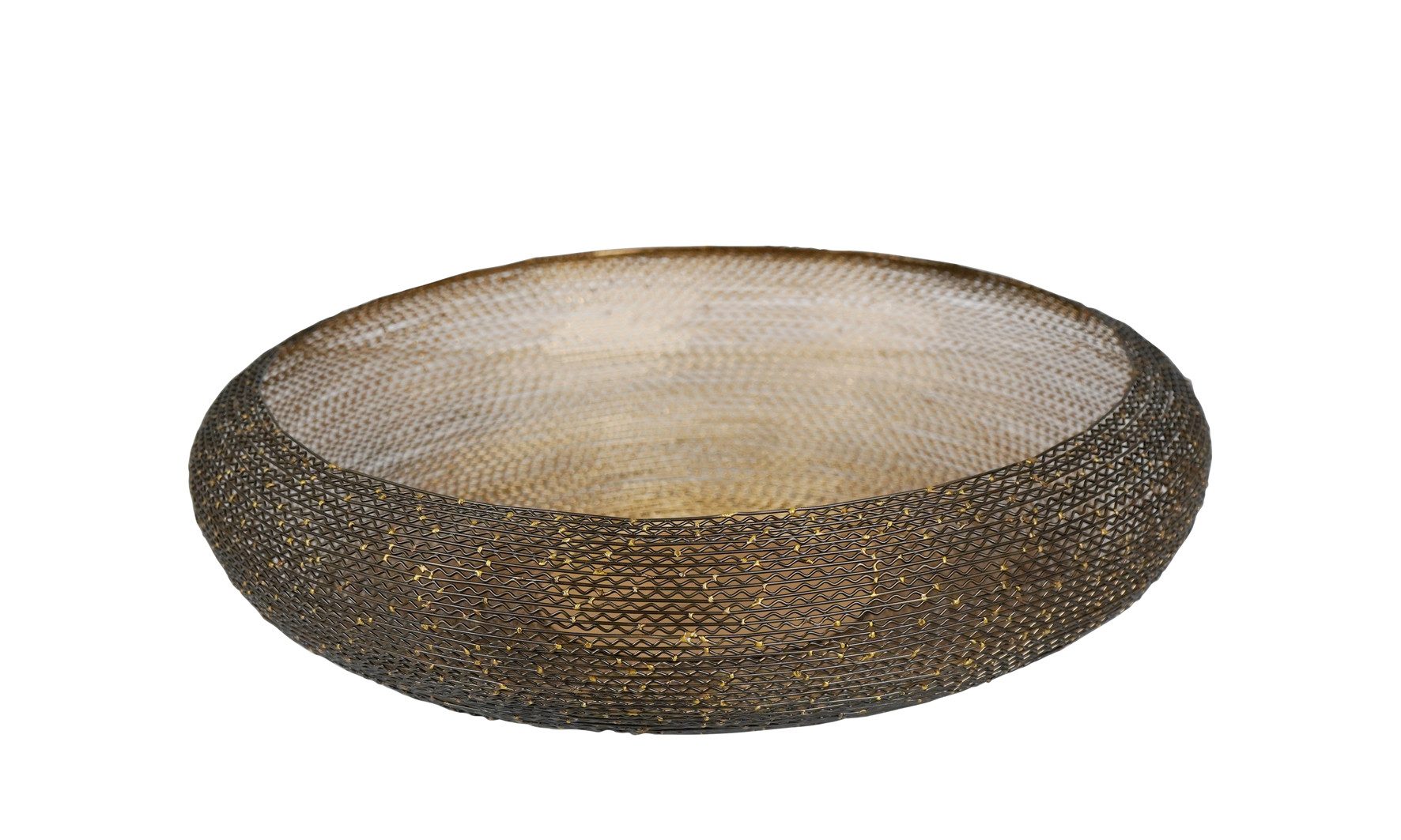 Dekoschale Kaheku Dekoschale Yon, Schwarz/Gold, Ø 40 cm, 1120014513