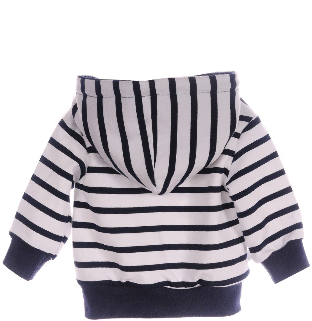 La Bortini Hoodie Kapuzenhoodie Sweatshirt Kapuzenpulli gestreift für Babys und Kinder elastisch, weich – Bild 3 von 4