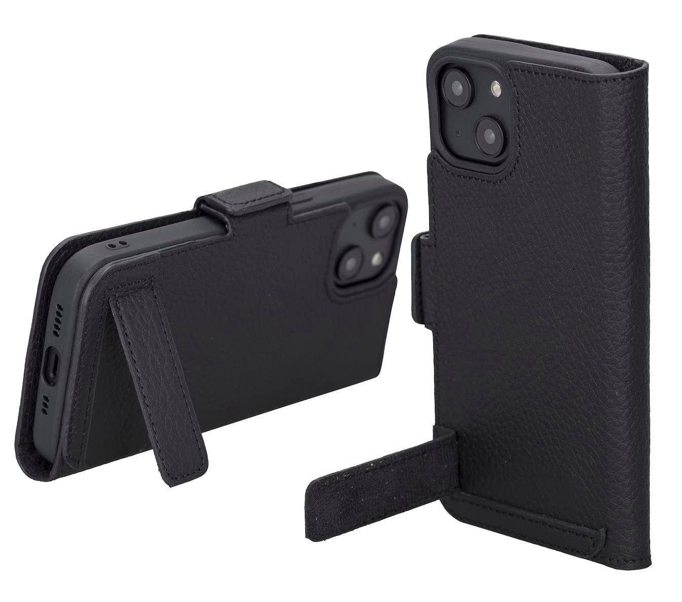 Solo Pelle Smartphonetasche aufklappbare Lederhülle für iPhone 14 6.1 Zoll inkl. 1 Kartenfach