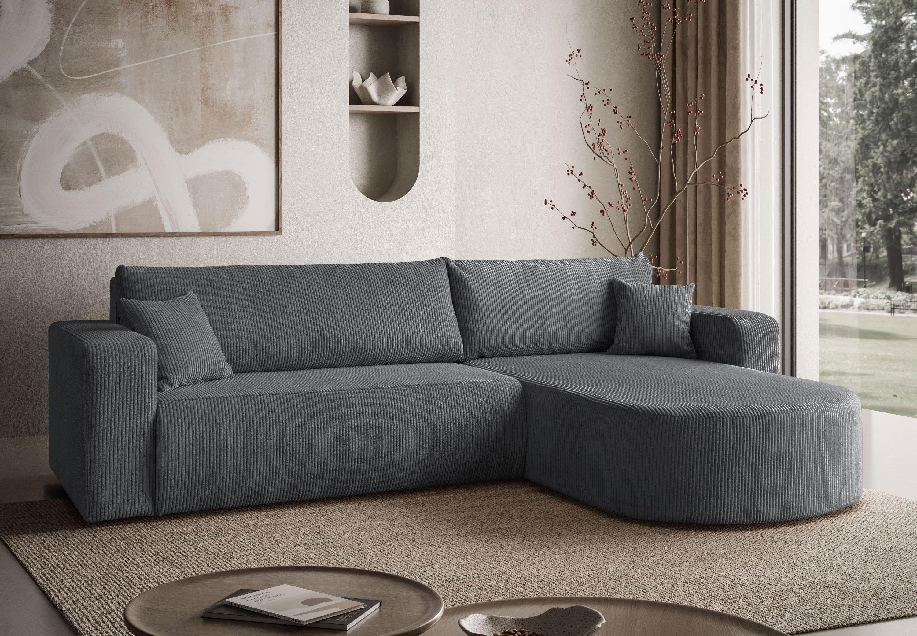 Lookway Ecksofa SOPRANO mit Schlaffunktion und Bettkasten, 271x175x80 cm