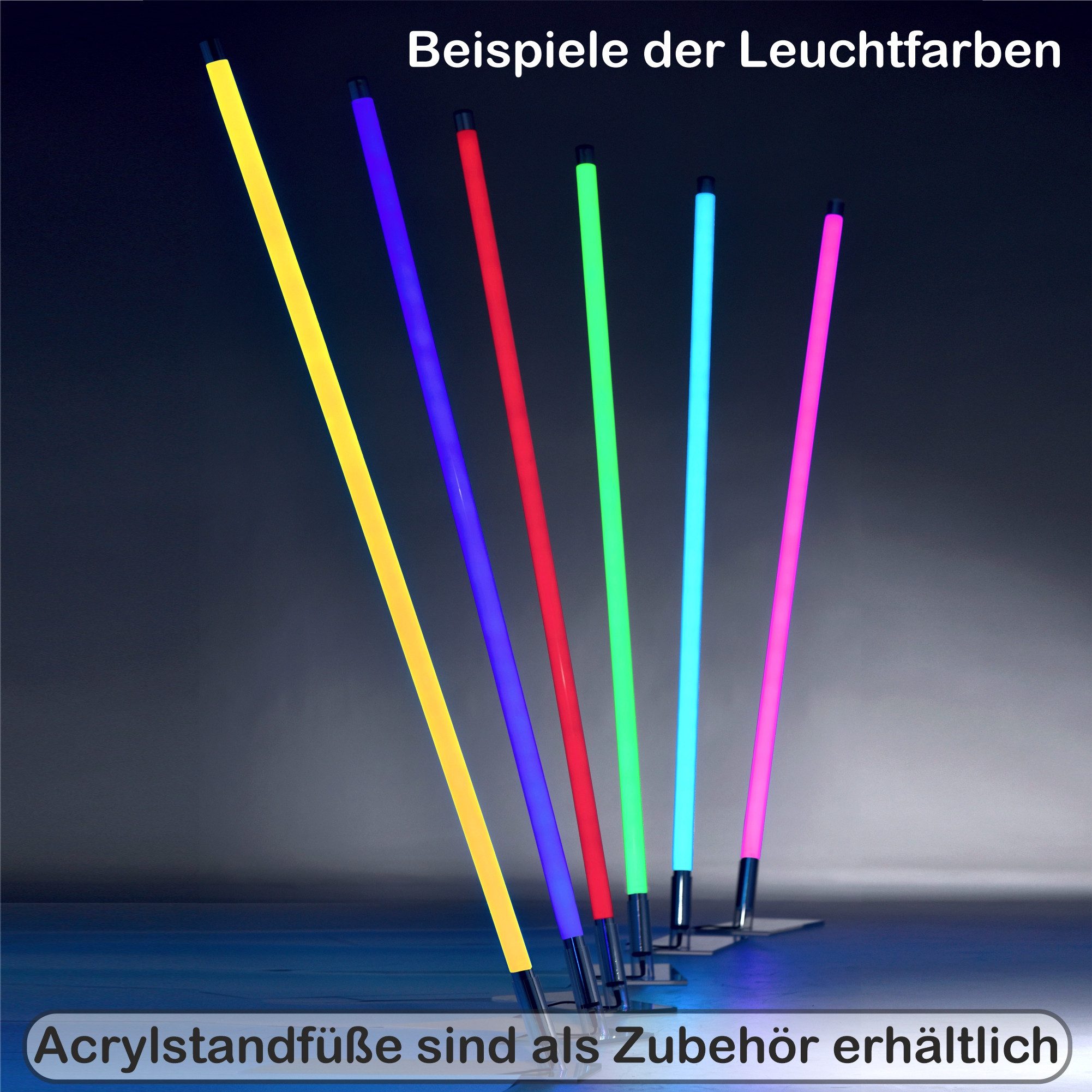 Xenotec LED Dekolicht Xenotec Premium Leuchtstab Led – RGB oder Weiß – Helles Licht – 12V, LED Leuchtstab mit Fernbedienung, LED fest integriert, RGB oder kaltweiß oder neutralweiß oder warmweiß je nach Auswahl, LED Leuchtstab vielseitig einsetzbar