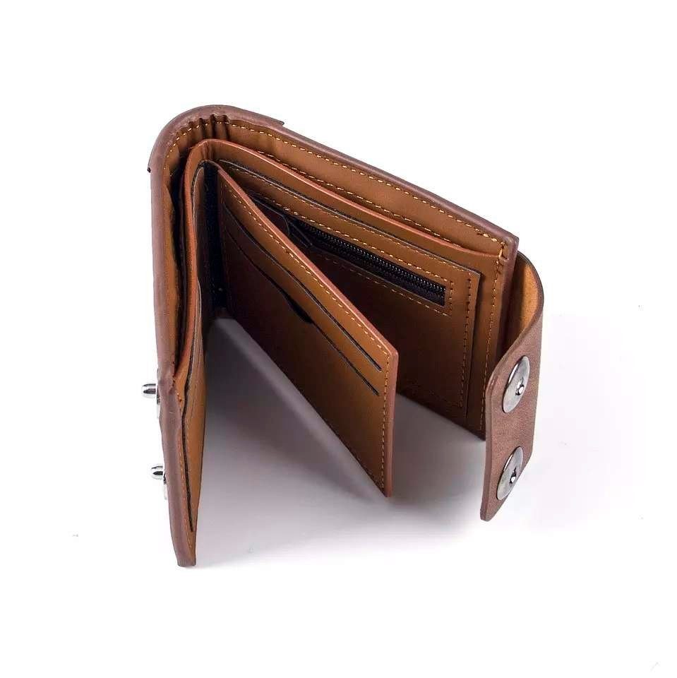 SIMGET. Geldbörse Gelbeutel Herren Wallet Magnet mit Münzfach 9 Karten