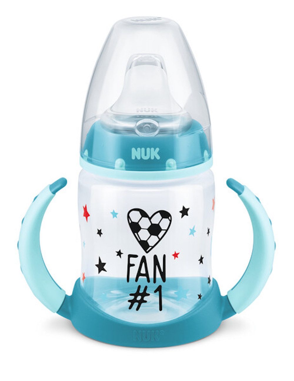 Trinklernbecher NUK first choice Trinklernflasche Fußball-Edition, 6-18 Monate, türkis