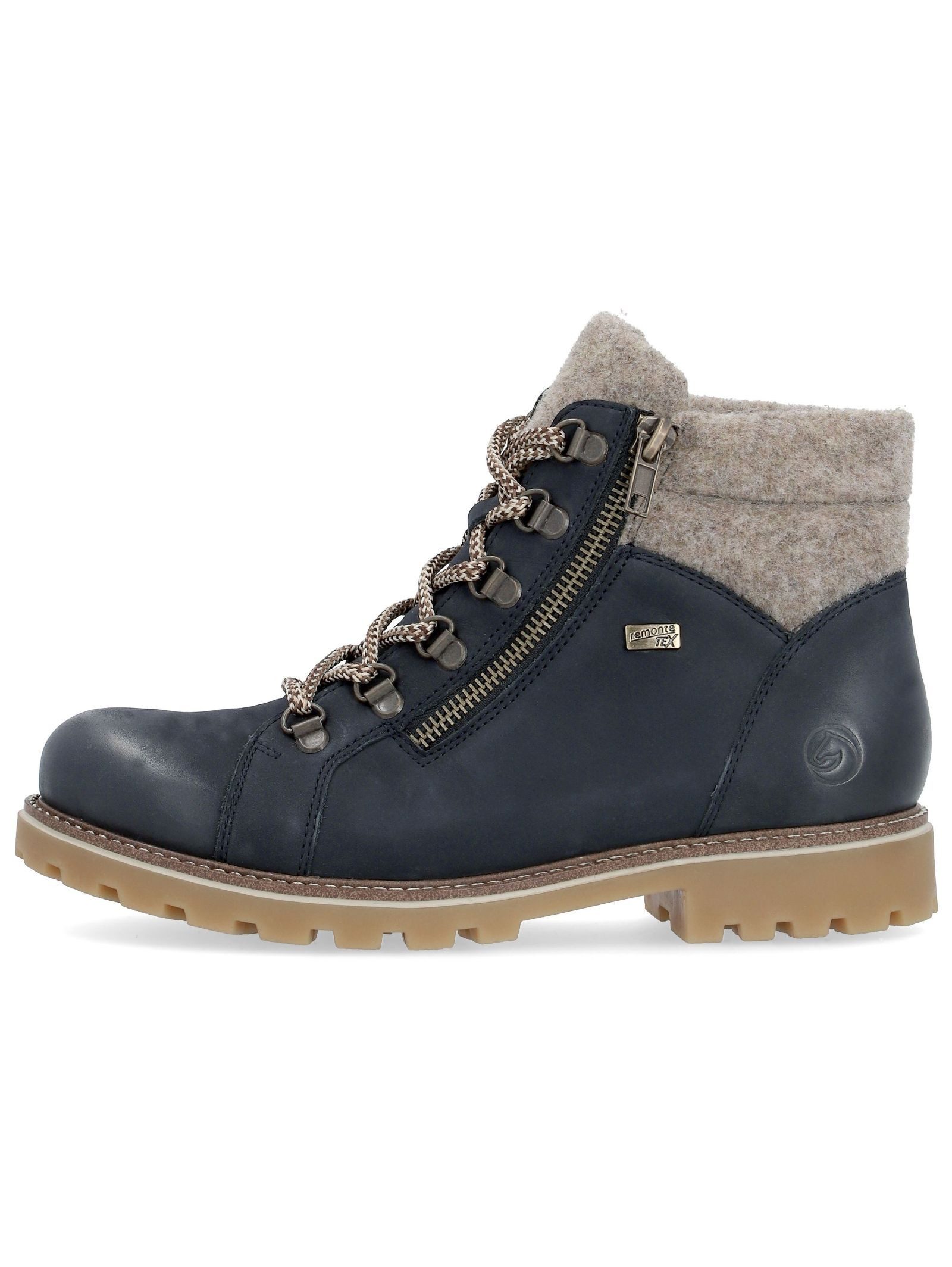 Remonte Stiefelette Veloursleder Schnürstiefelette