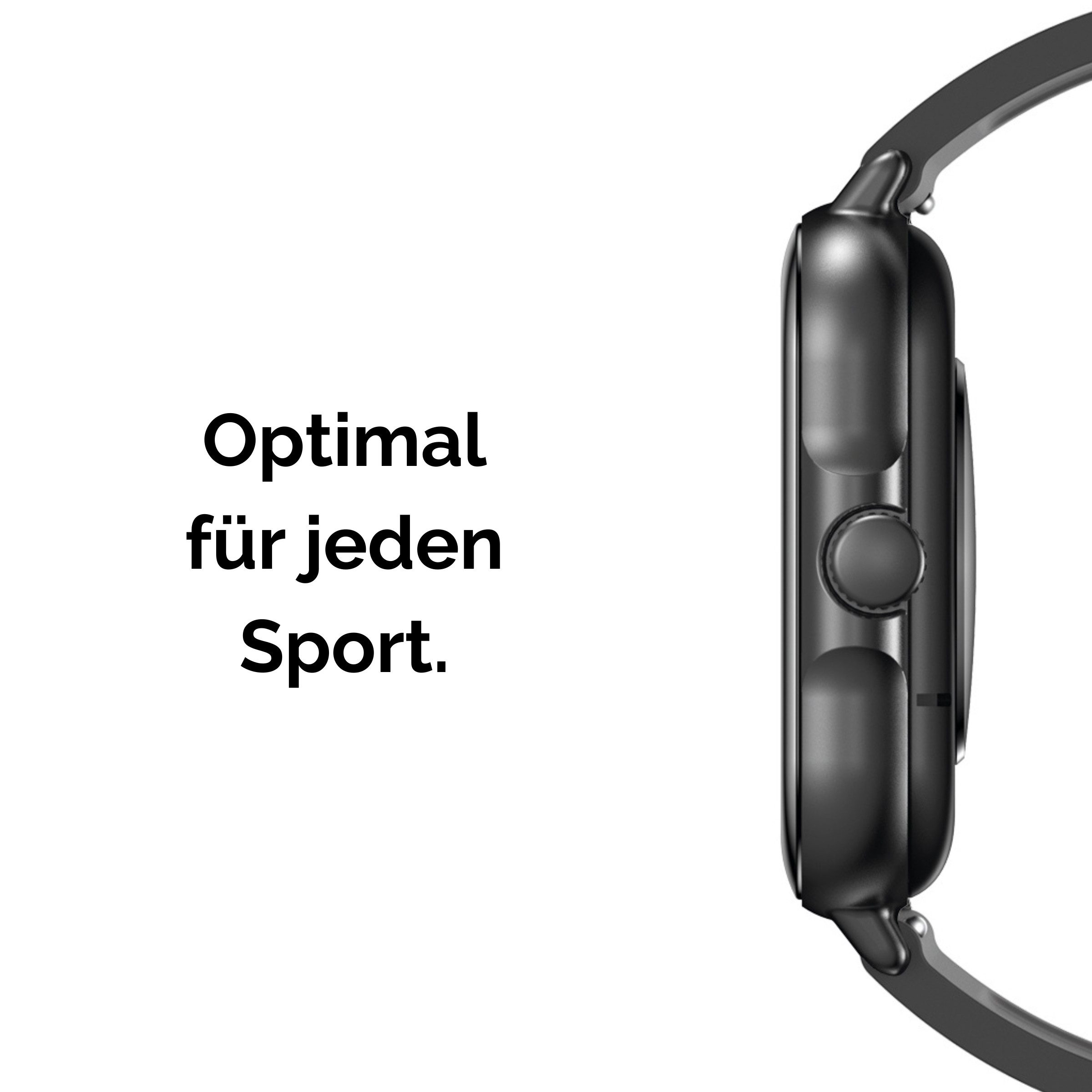 fontastic Smartwatch 1.83 Zoll Bluetooth Anrufe Fitness Tracker Puls SpO2 Smartwatch – Bild 2 von 5