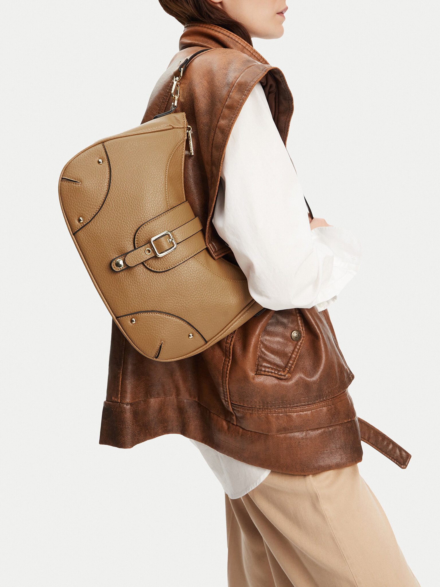 LASOCKI Handtasche Lasocki Damenhandtasche Beige Lasocki-C-LSK-M-001-08 Beige