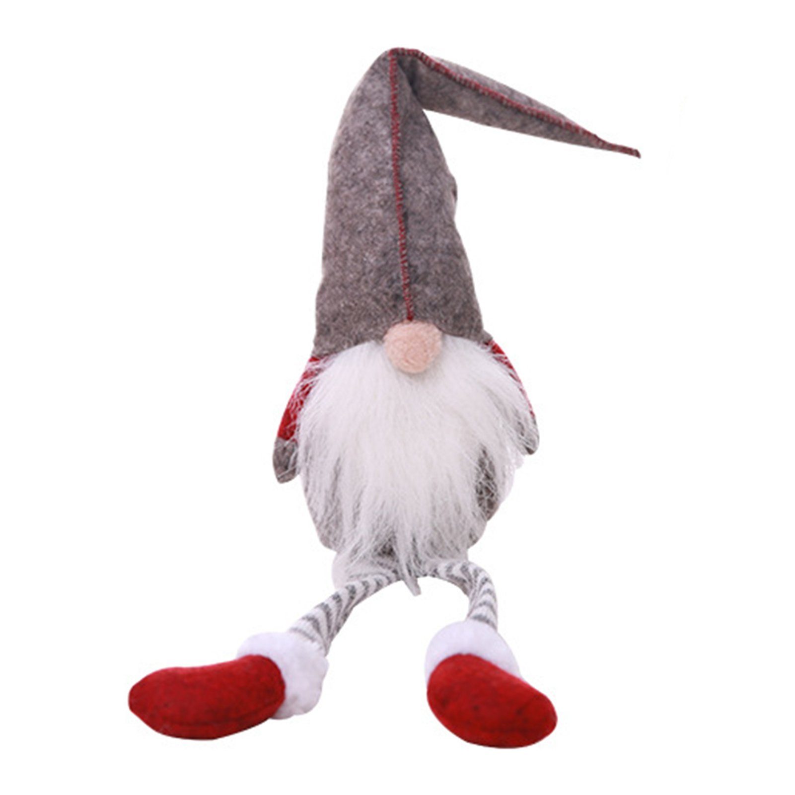 Blusmart Christbaumschmuck Gesichtslose Weihnachtspuppe Mit Langen Beinen, Personalisierte grey