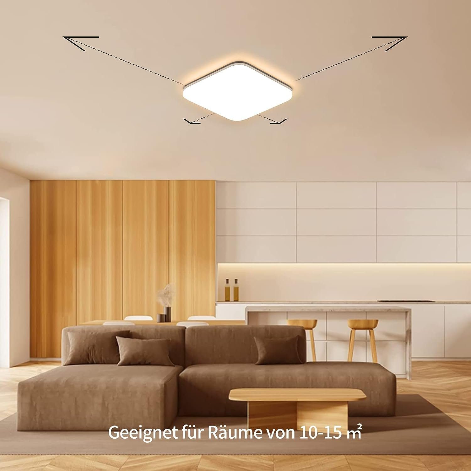 Decke, IP54 fest Wasserfest Deckenleuchte Badlampe LED Rund integriert Badezimmer ZMH LED Deckenlampe