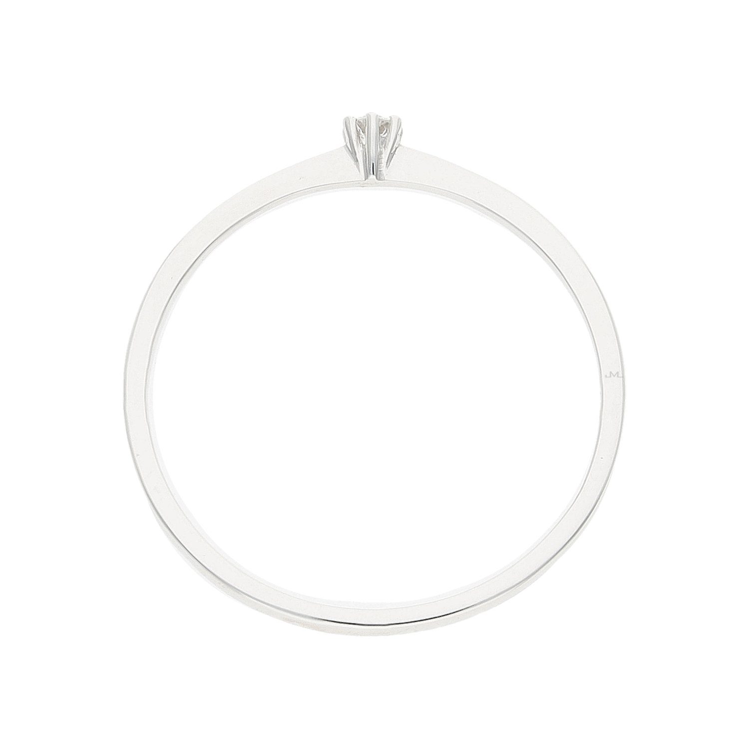 Fingerring JuwelmaLux Ring 585/000 (14 Karat) Weißgold mit Brillant JL10-07-0792
