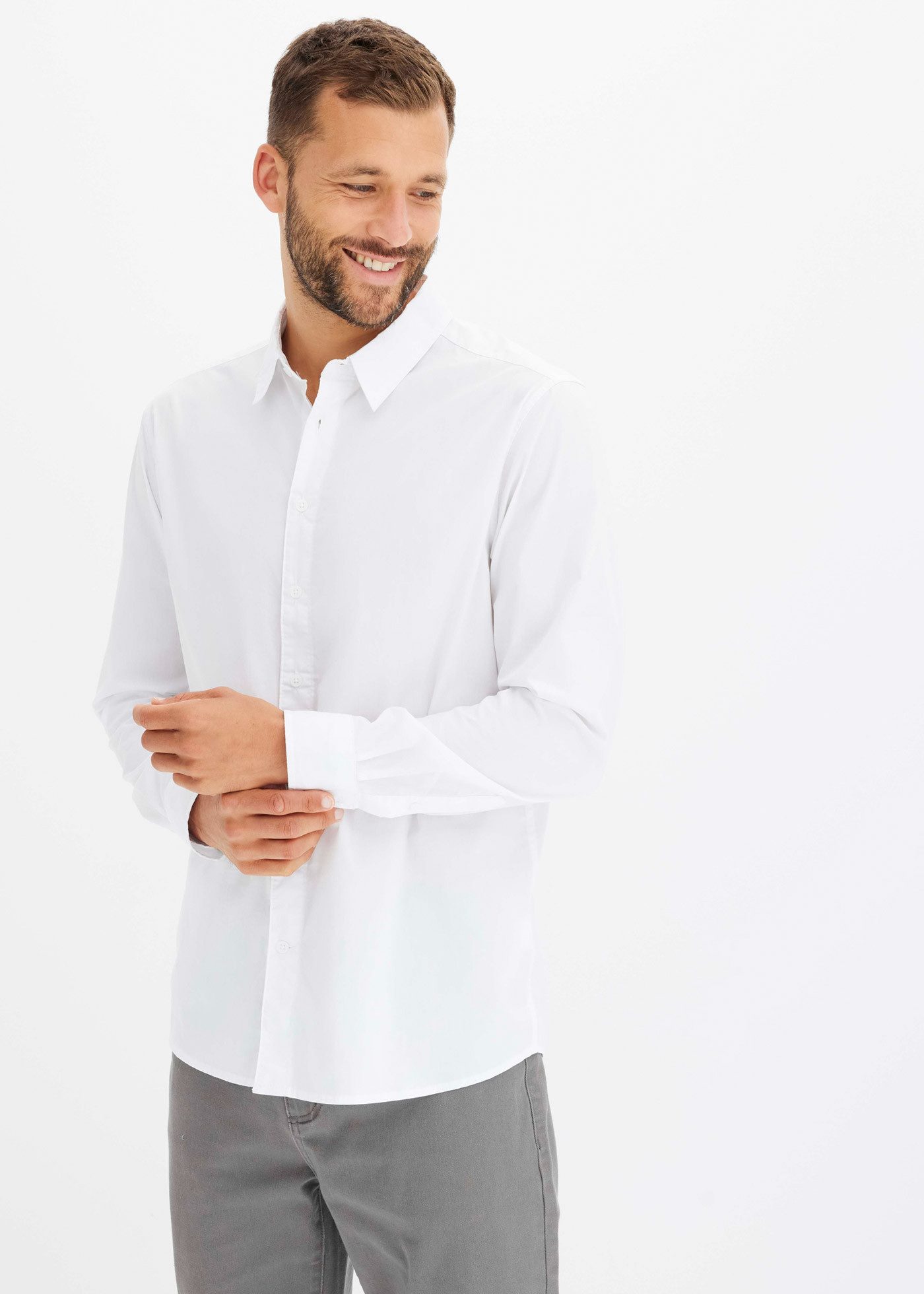 bonprix Langarmhemd in lässiger Form mit Kentkragen