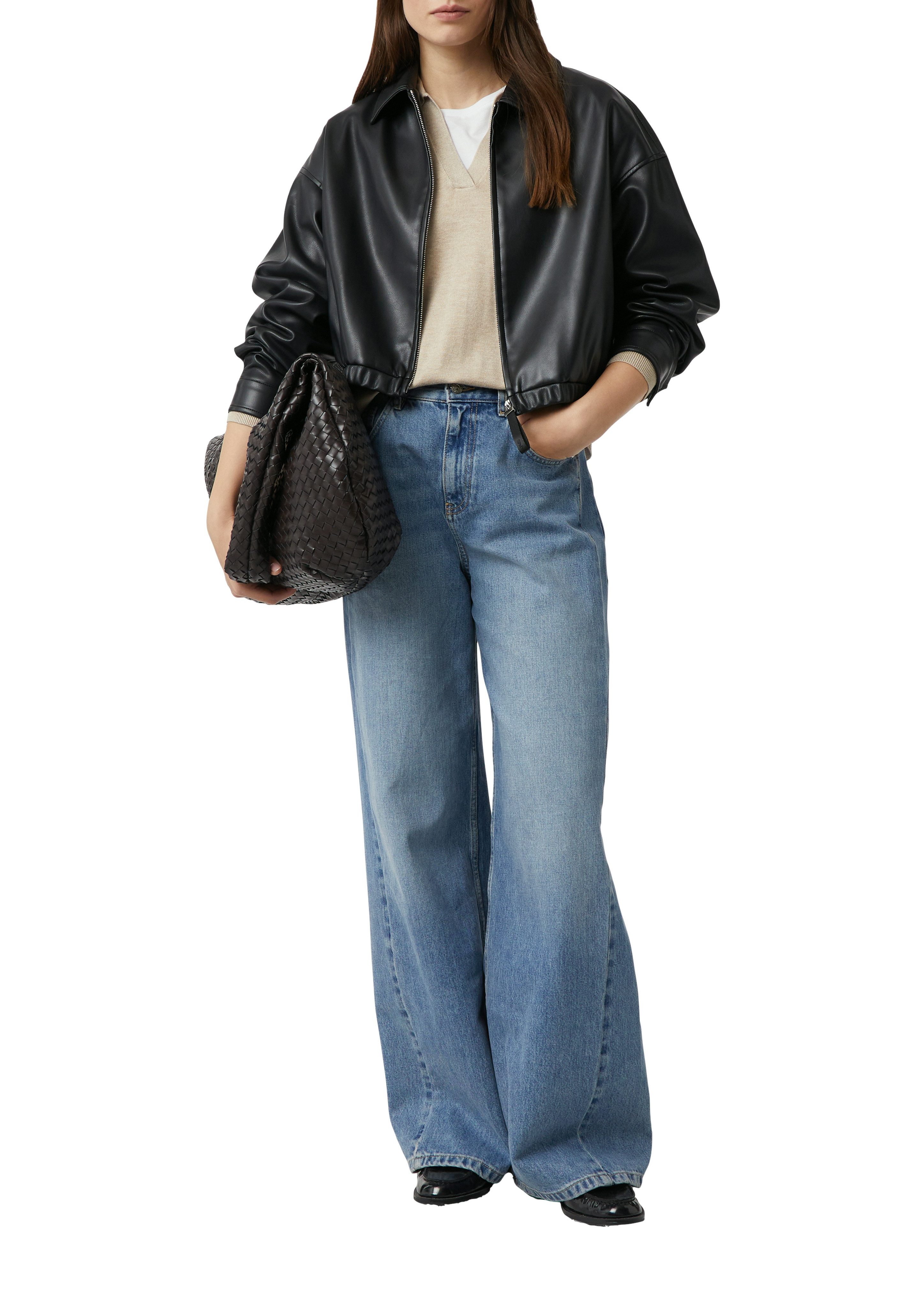 comma Strickpullover mit V-Ausschnitt und Polo Kragen günstig online kaufen