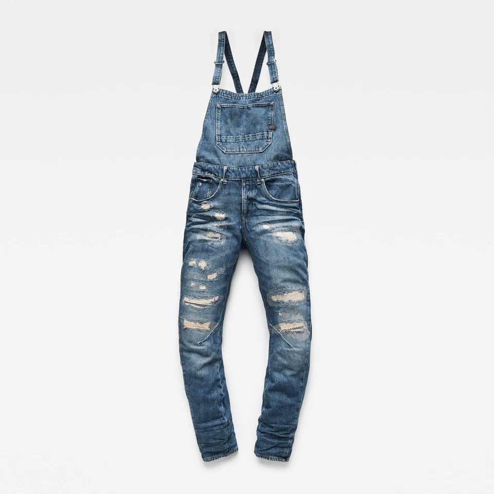 G-STAR Jumpsuit Damen Arc 3D Mid Bf Overall GS Restored Medium Aged Größe: 26 (1-tlg) Stretch-Denim, Mid waist,Verstellbare Träger