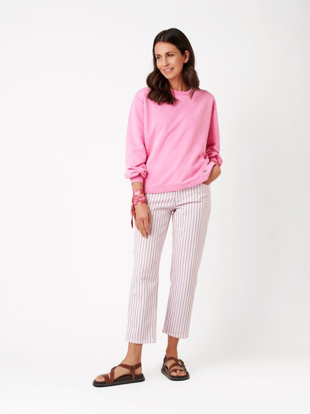 TONI Straight-Jeans Liv 7/8 mit Streifen