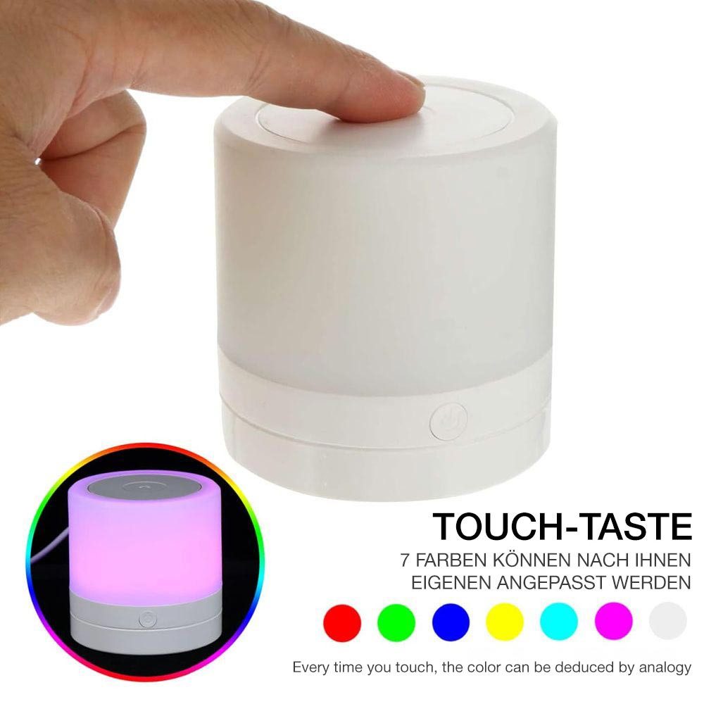PRIISF LED Tischleuchte RGB Nachttischlampe Touch günstig online kaufen