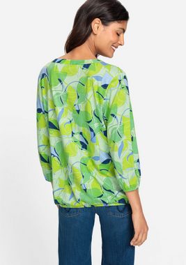 Olsen V-Shirt mit Gummizug am Saum und an Ärmelabschlüssen