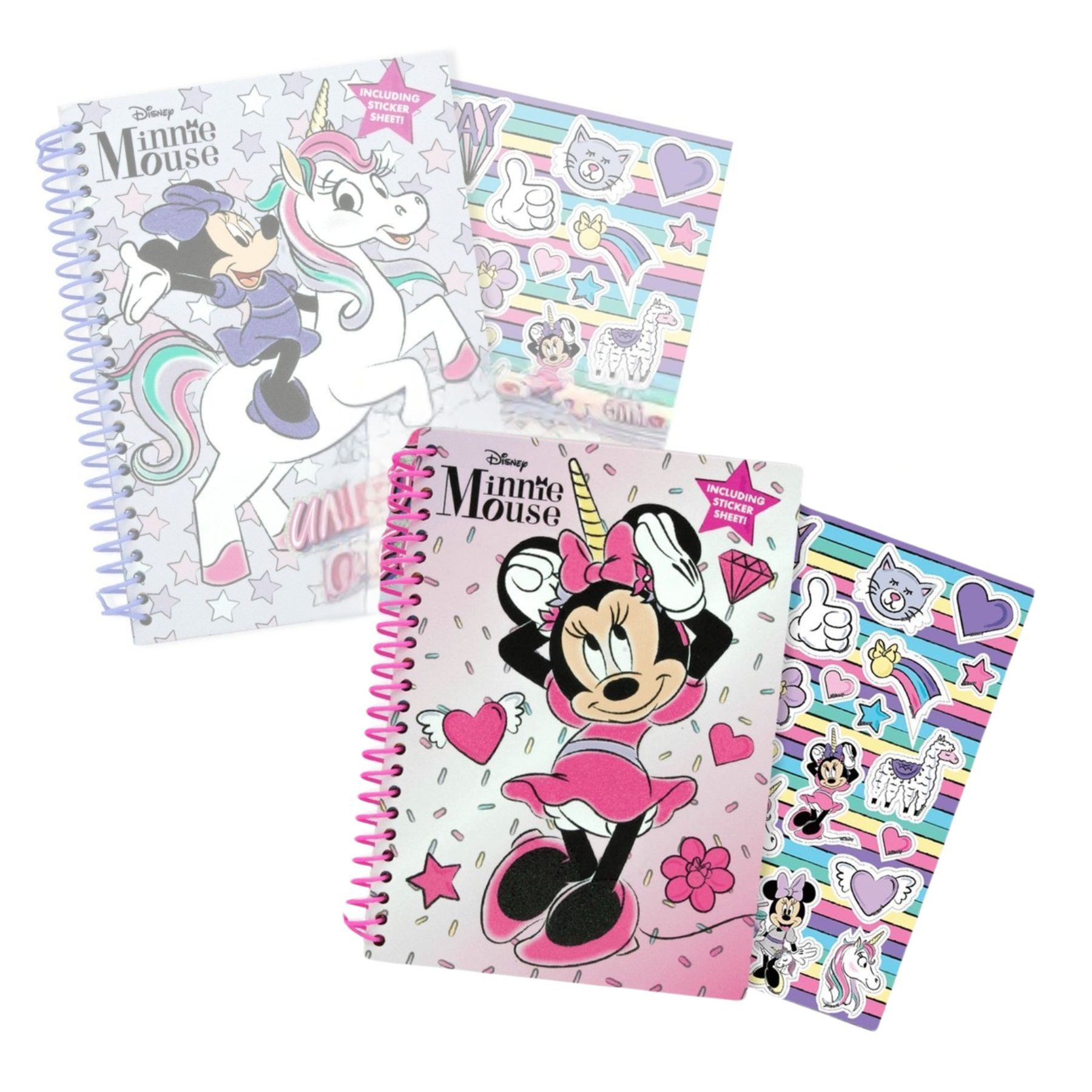 Disney Minnie Mouse Notizbuch mit Aufkleberbogen für Kinder