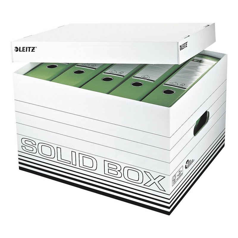 LEITZ Aufbewahrungsbox Solid Box L (10 St), mit Deckel und doppeltem Boden