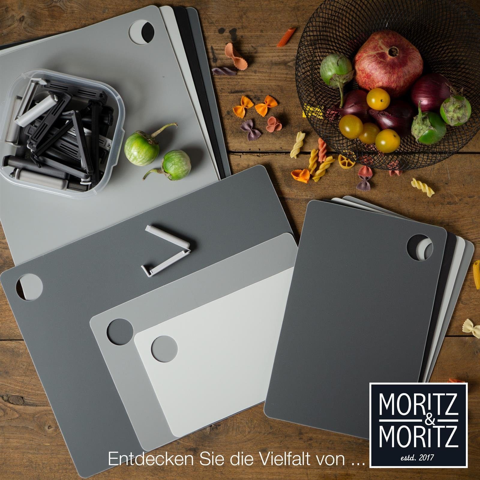 29 (4er-Set, 19 Kunststoff, Moritz Küche, Schneidematte schnelles Arbeiten 4-St), - Moritz & x cm Je Schneidebrett für 4x