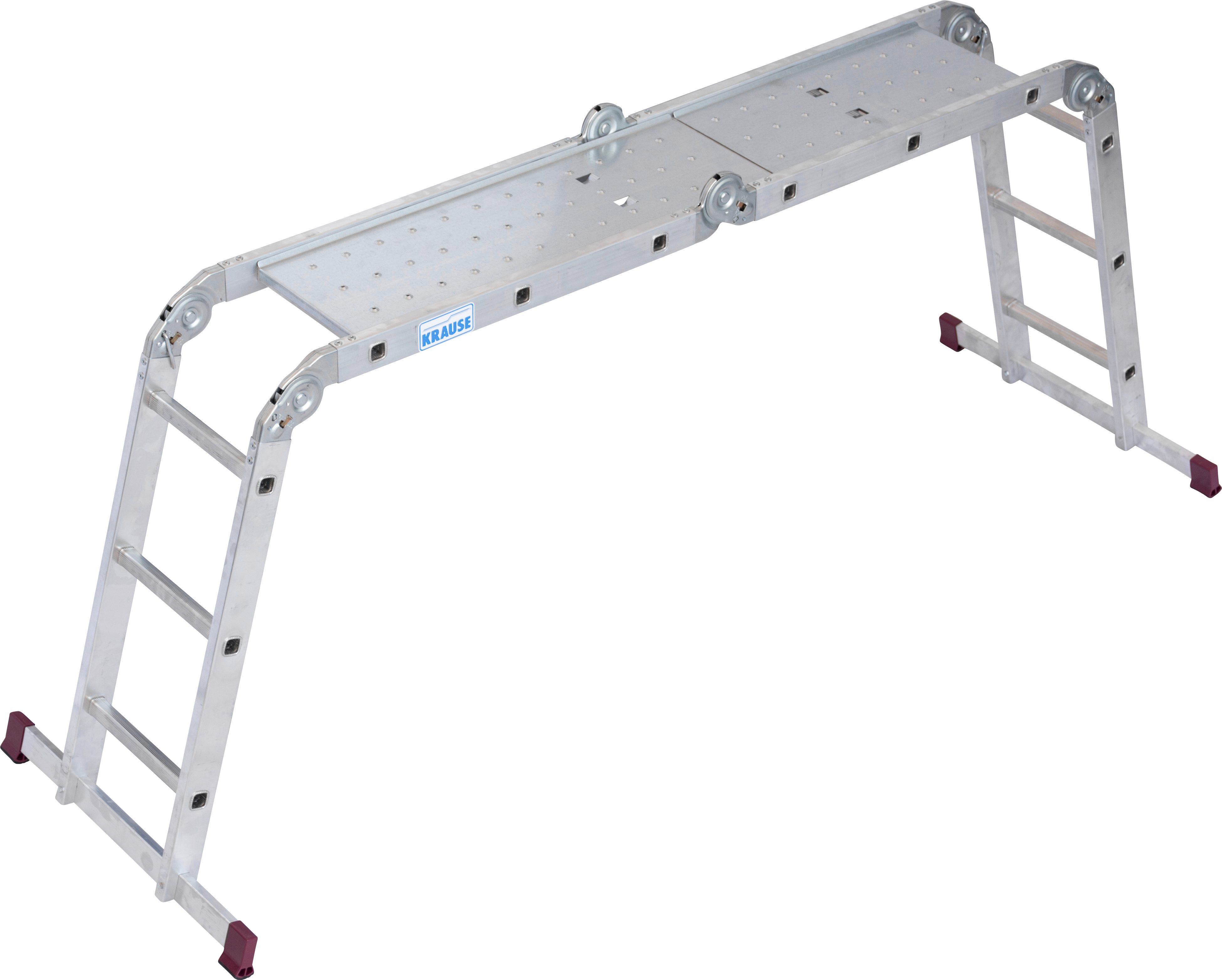 KRAUSE Gelenkleiter Corda, 4x3 Sprossen, inkl. Plattform