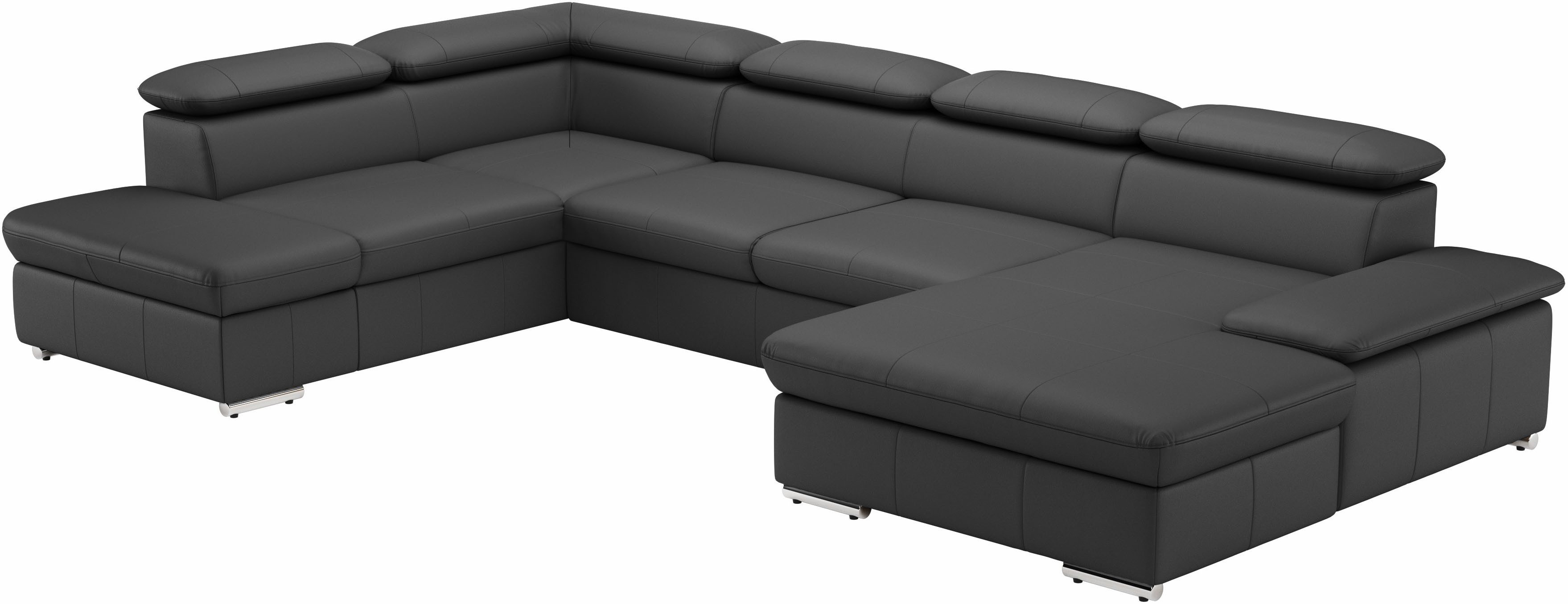 sit&more Wohnlandschaft Valantine U-Form, B: 349 cm, mit Arm- & Kopfteilverstellung, optional mit Bettfunktion