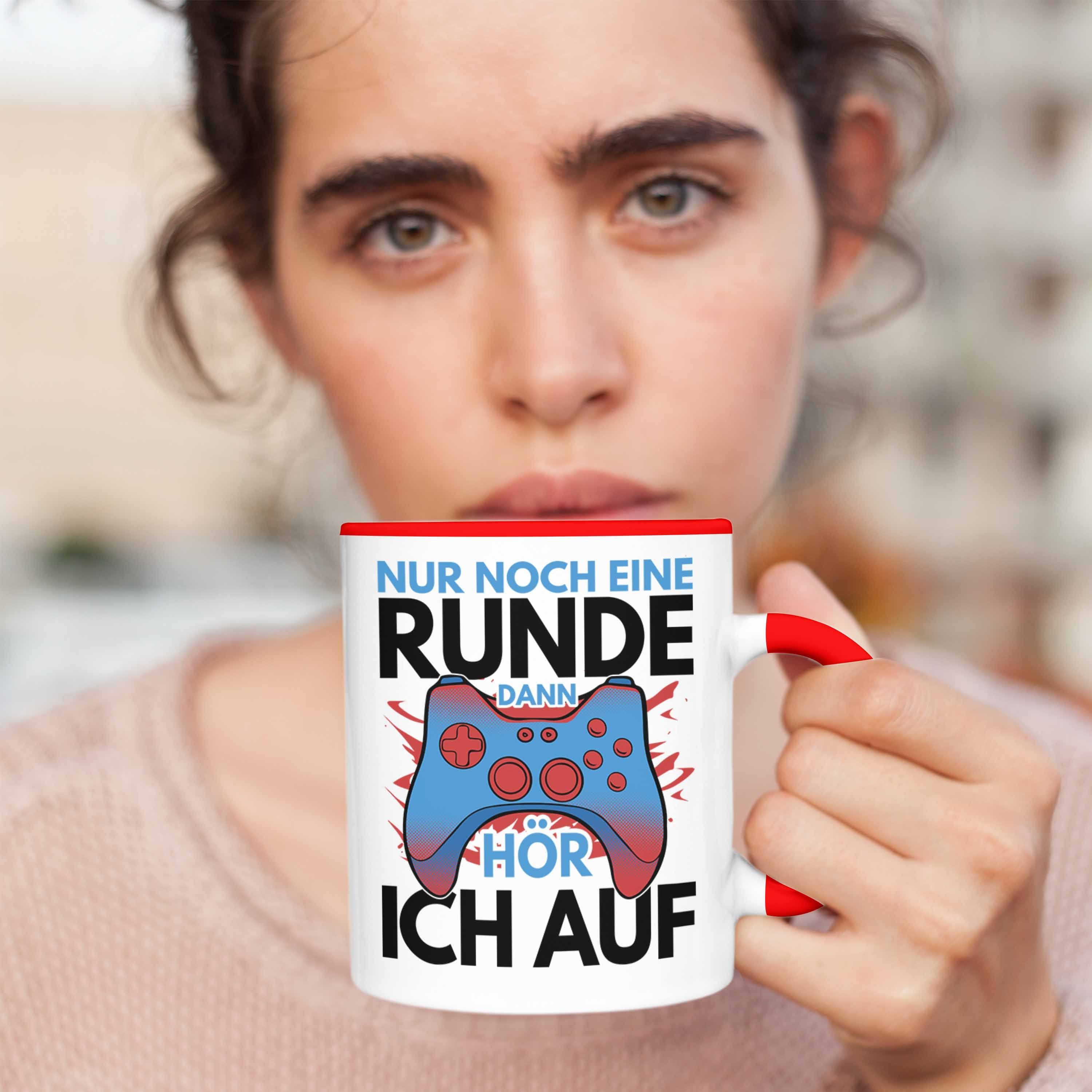 Gamer Geschenk Tasse Tasse Runde - Noch Gamer Nur Geschenkidee Rot Trendation Lustige Trendation Zocker Eine Geburtstag Gamergirl