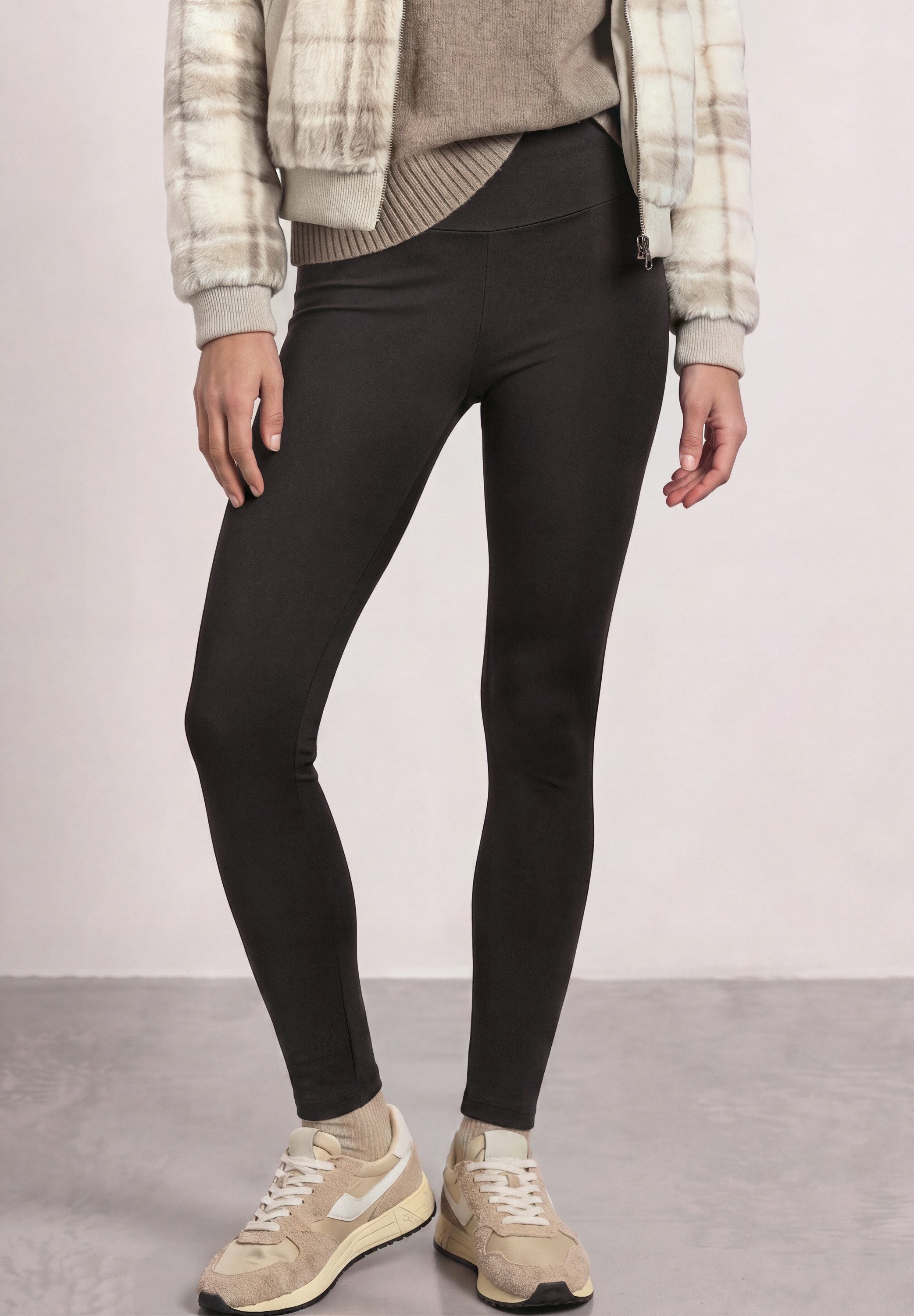 STREET ONE Leggings softer Materialmix